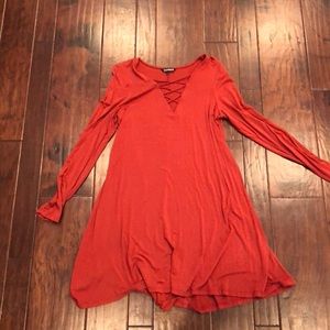 Casual burnt orange dress